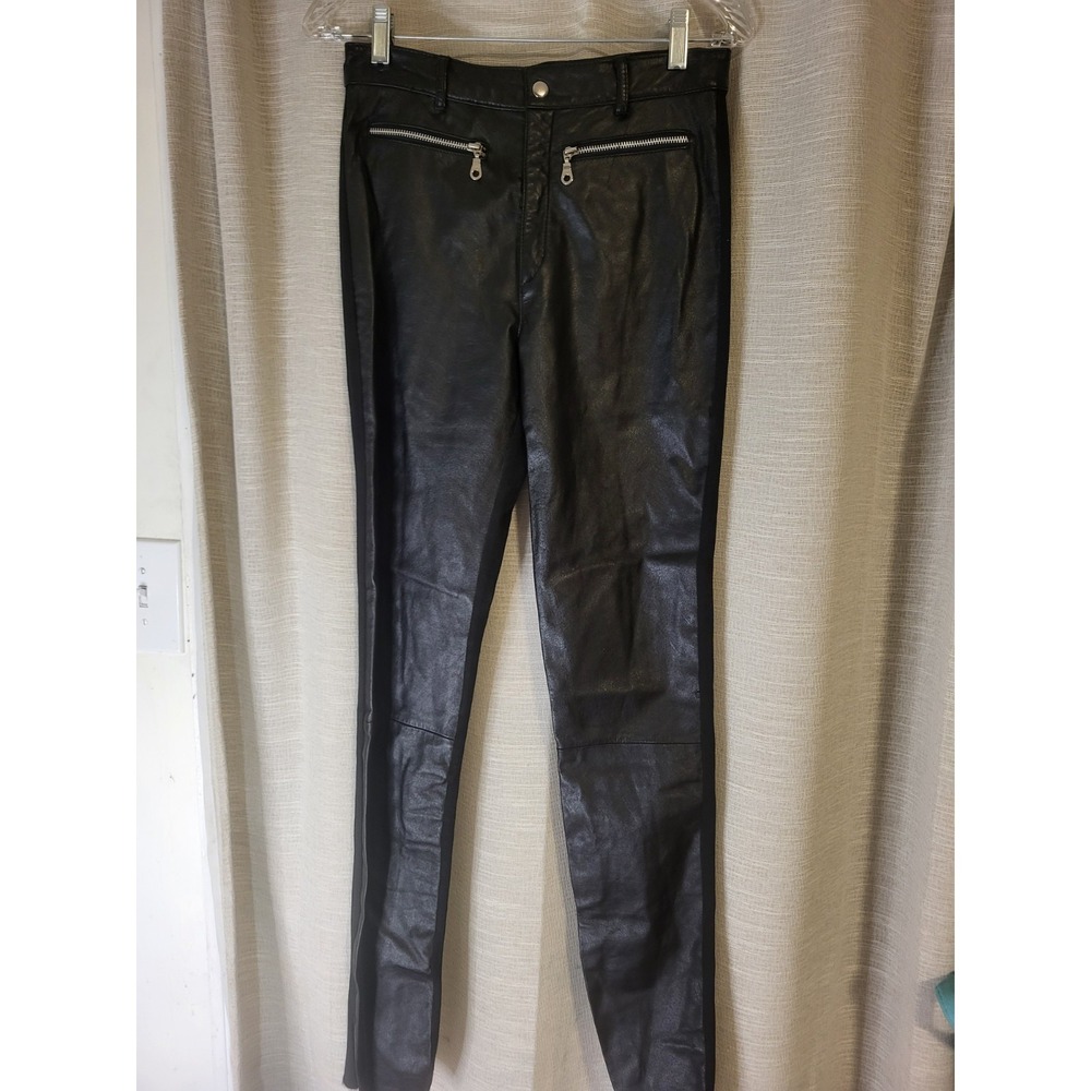 Maxima Wilsons Leather Black Womans Size 8 Pants